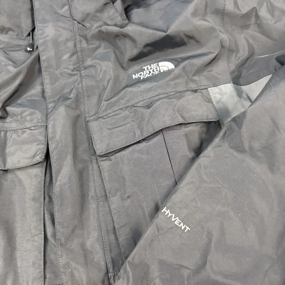 The North Face Men Vintage Black Hyvent Jacket + Puffer Liner Combo Sz. Medium